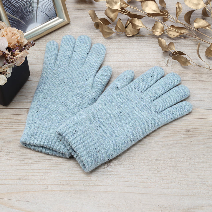 JG721 - One Dozen Ladies Toasty Warm Plush fleece Lined Knit Glove in Glitter