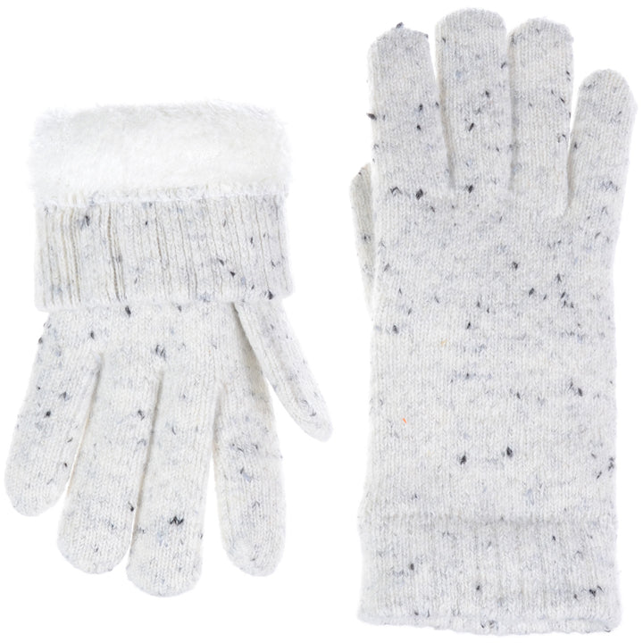 JG721 - One Dozen Ladies Toasty Warm Plush fleece Lined Knit Glove in Glitter