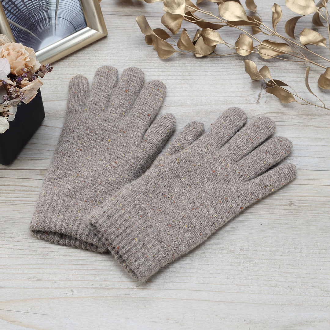 JG721 - One Dozen Ladies Toasty Warm Plush fleece Lined Knit Glove in Glitter