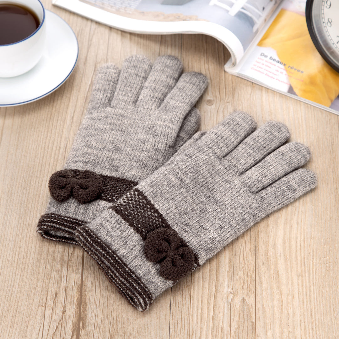 JG732 - One Dozen Ladies Double Layer Lining Knit Gloves