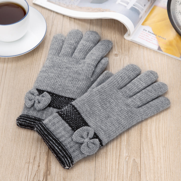 JG732 - One Dozen Ladies Double Layer Lining Knit Gloves
