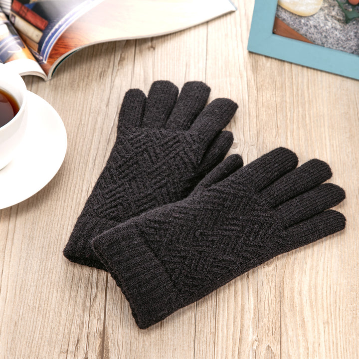 JG733 - One Dozen Ladies Double Layer Lining Knit Gloves