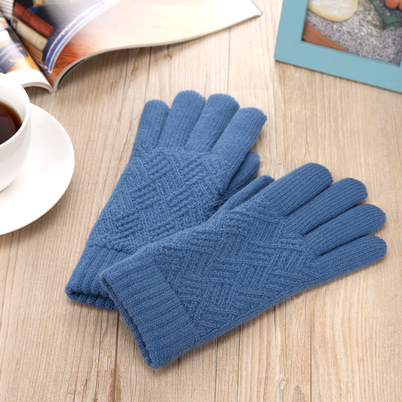 JG733 - One Dozen Ladies Double Layer Lining Knit Gloves