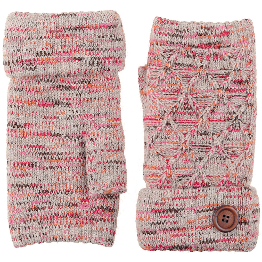 JG739 - One Dozen Ladies Fingerless Double Layer Fur Lining Knit Gloves