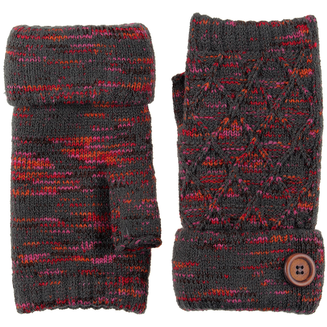JG739 - One Dozen Ladies Fingerless Double Layer Fur Lining Knit Gloves