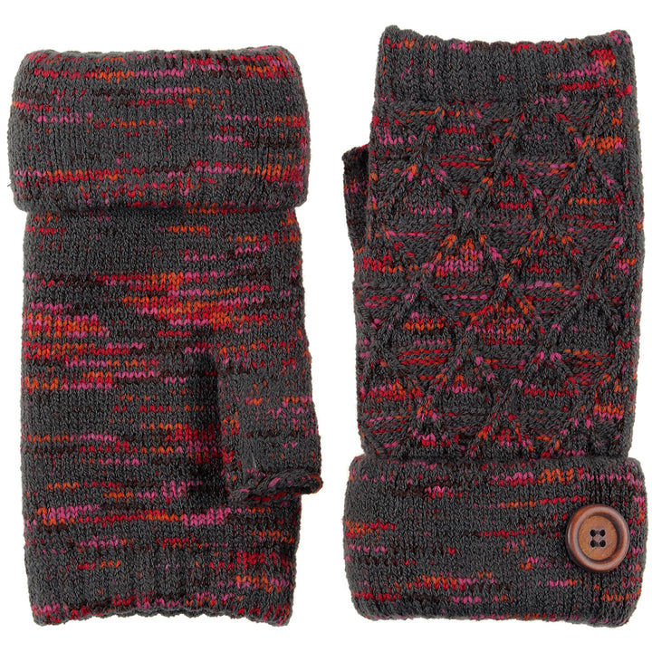 JG739 - One Dozen Ladies Fingerless Double Layer Fur Lining Knit Gloves