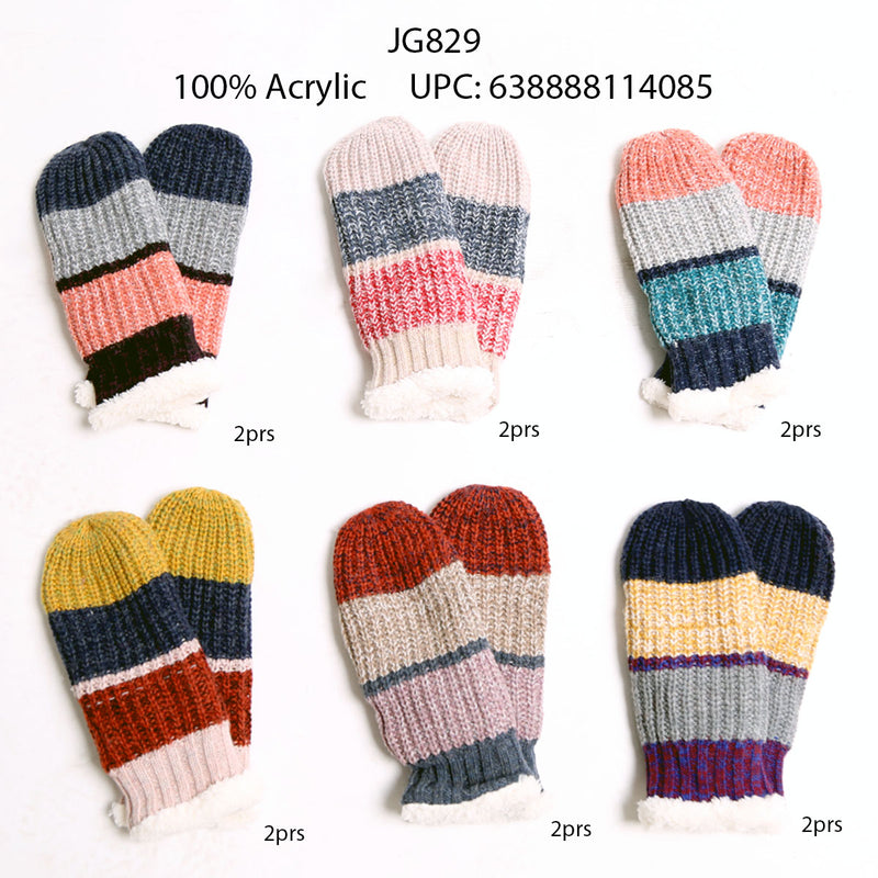 JG829 - One Dozen Ladies Mitten Gloves