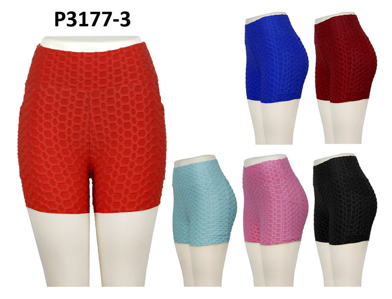 P3177-3 - One Dozen Ladies Active Wear Shorts