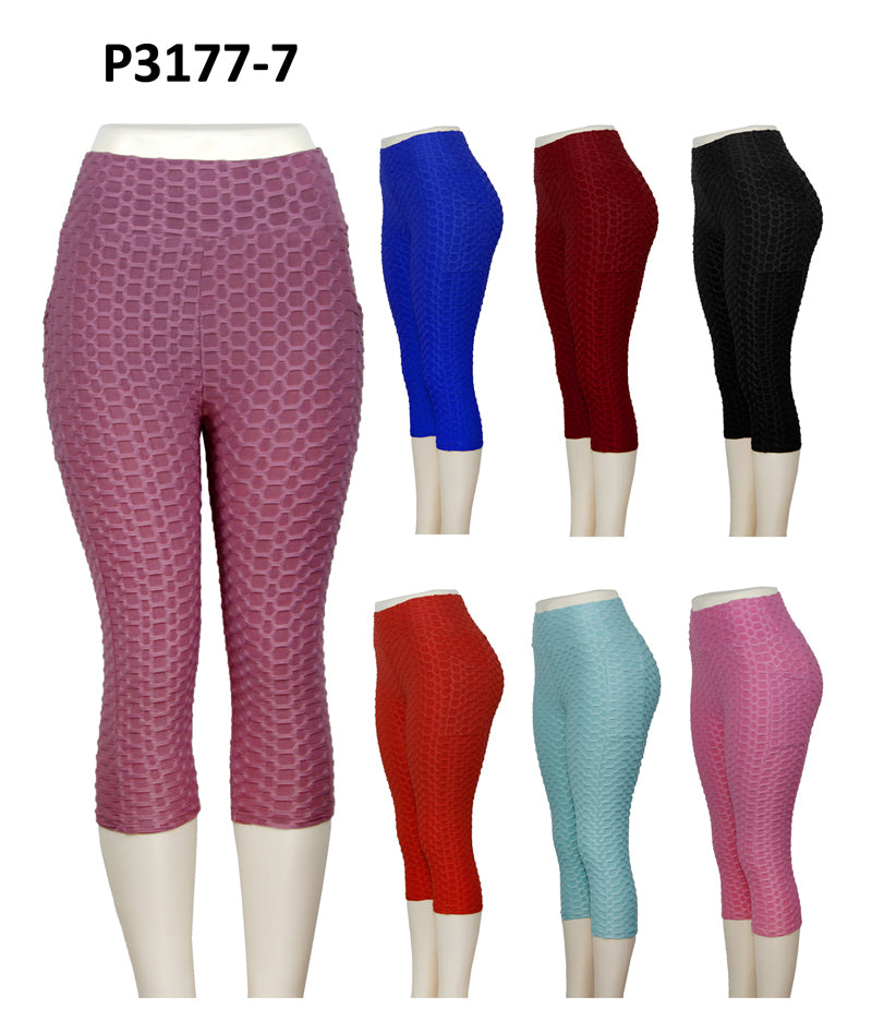P3177-7 - One Dozen Active Wear Capri