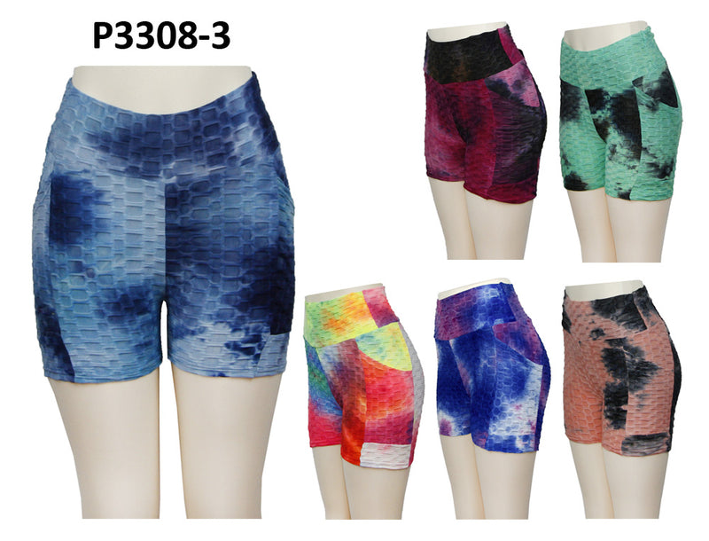 P3308-3 - One Dozen Ladies Active Wear Shorts