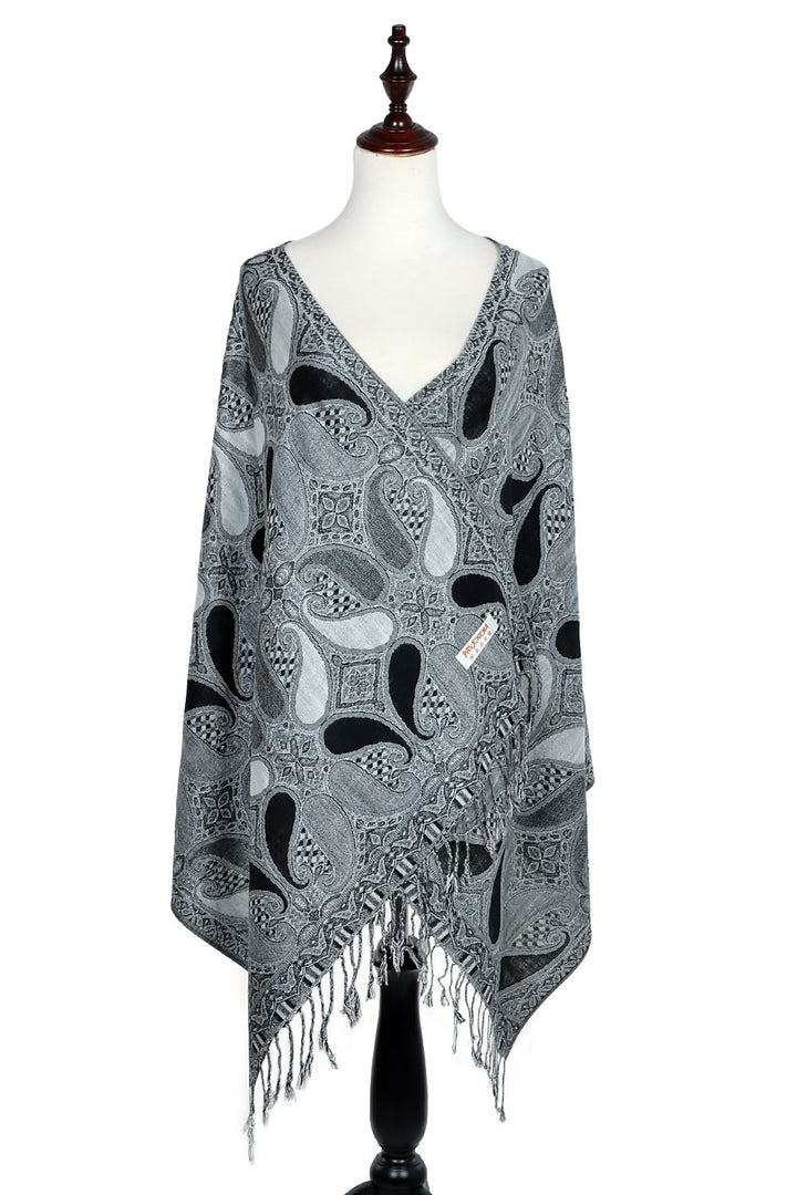 A18_36 - One Piece Pasiley Print Pashmina Shawl Scarf