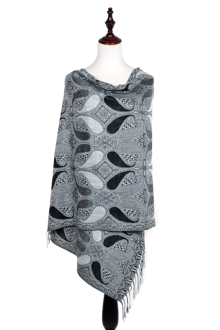 A18_36 - One Piece Pasiley Print Pashmina Shawl Scarf