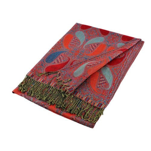 A18_6 - One Piece Pasiley Print Pashmina Shawl Scarf