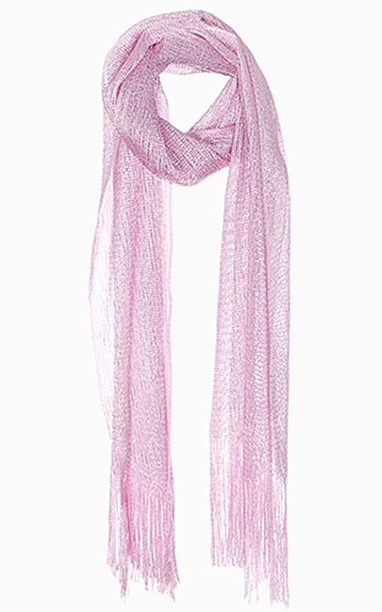 M8_Pink - One Piece pink Solid Party Shawl