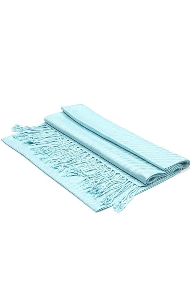 C26 - One Piece Aqua Color Fashion Pashmina Shawl Scarf