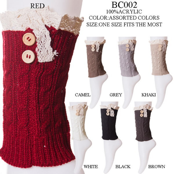 BC002 - One Dozen Cable Lace Boot Cuff