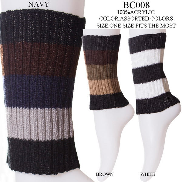 BC008 - One Dozen Boot Cuff with stripe