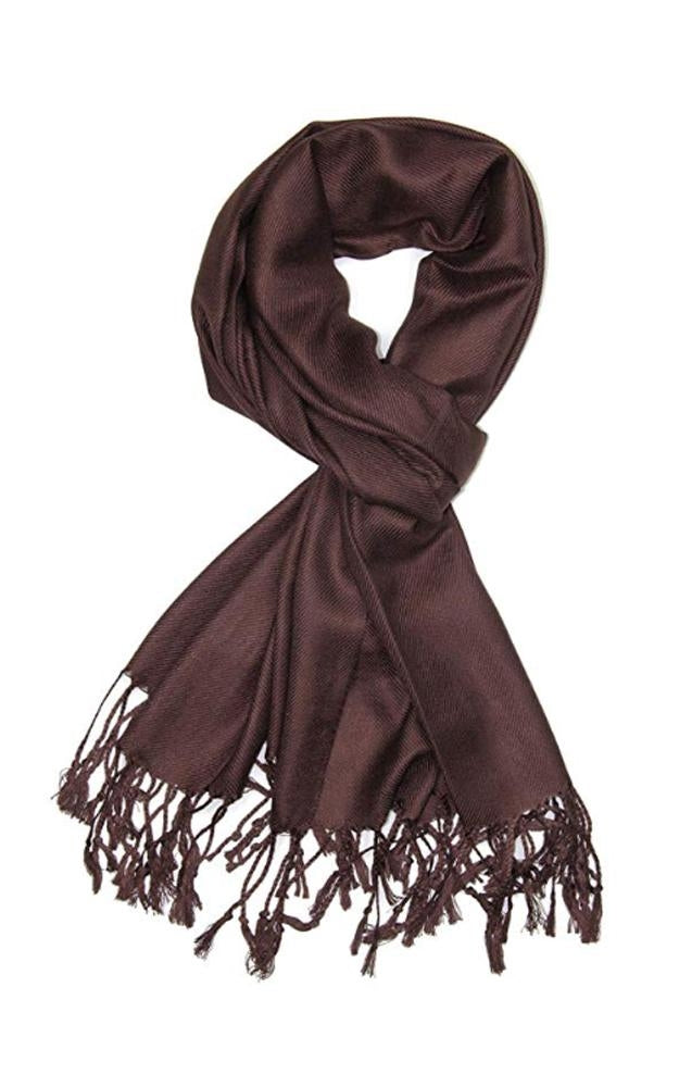 C08 - One Piece Brown Color Fashion Pashmina Shawl Scarf