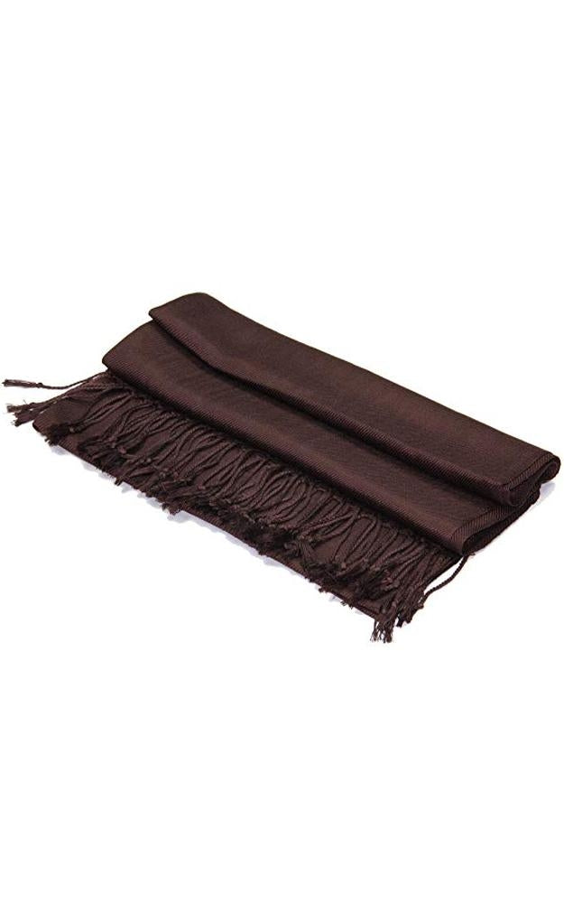 C08 - One Piece Brown Color Fashion Pashmina Shawl Scarf