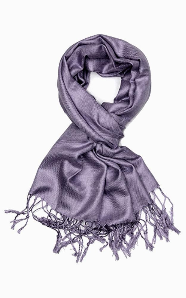 C35 - One Piece Dark Gray Color Fashion Pashmina Shawl Scarf