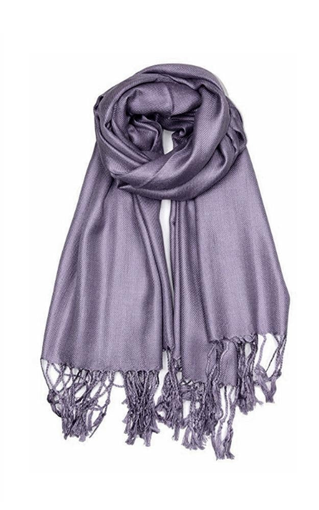 C35 - One Piece Dark Gray Color Fashion Pashmina Shawl Scarf