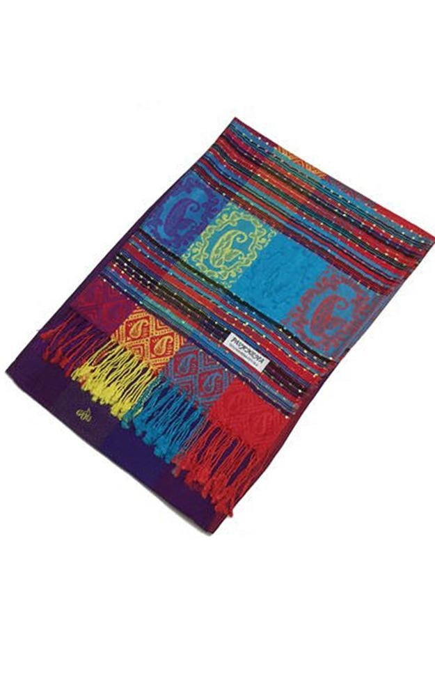 056_8 - One Piece Purple Rainbow Pashmina Shawl Scarf