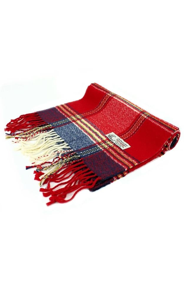 29-5 - One Dozen Multi Red Cashmere Feel Scarves