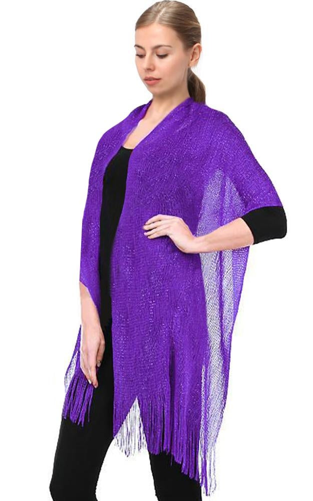 M8_purple - One Piece Red Solid Party Shawl