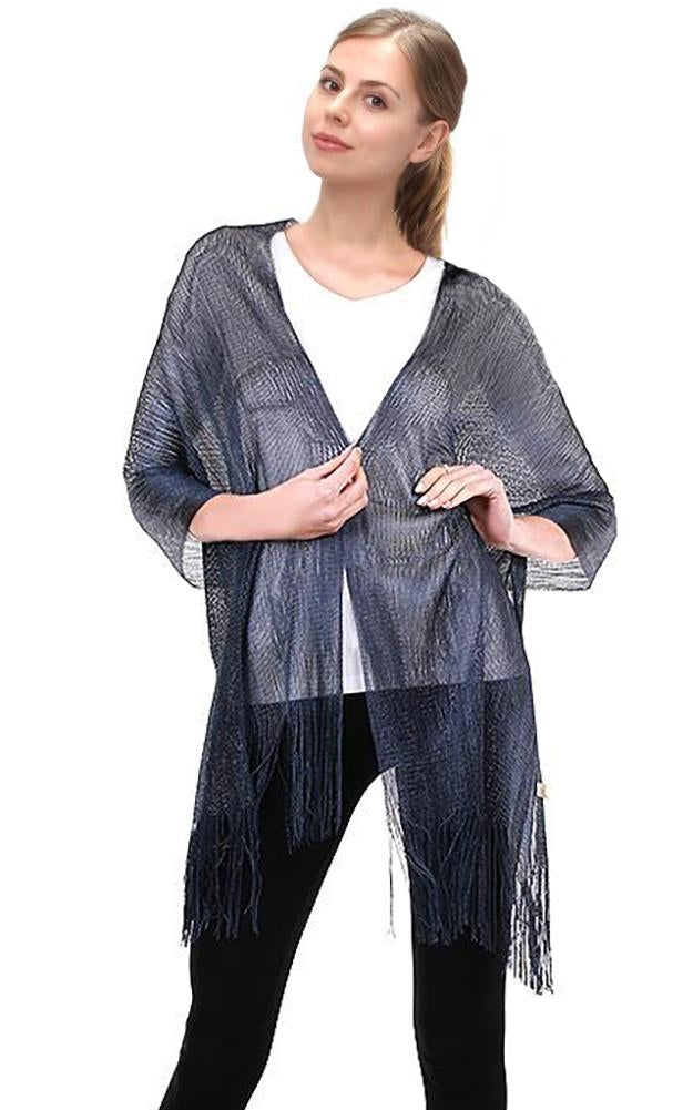 M8_Navy - One Piece Red Solid Party Shawl
