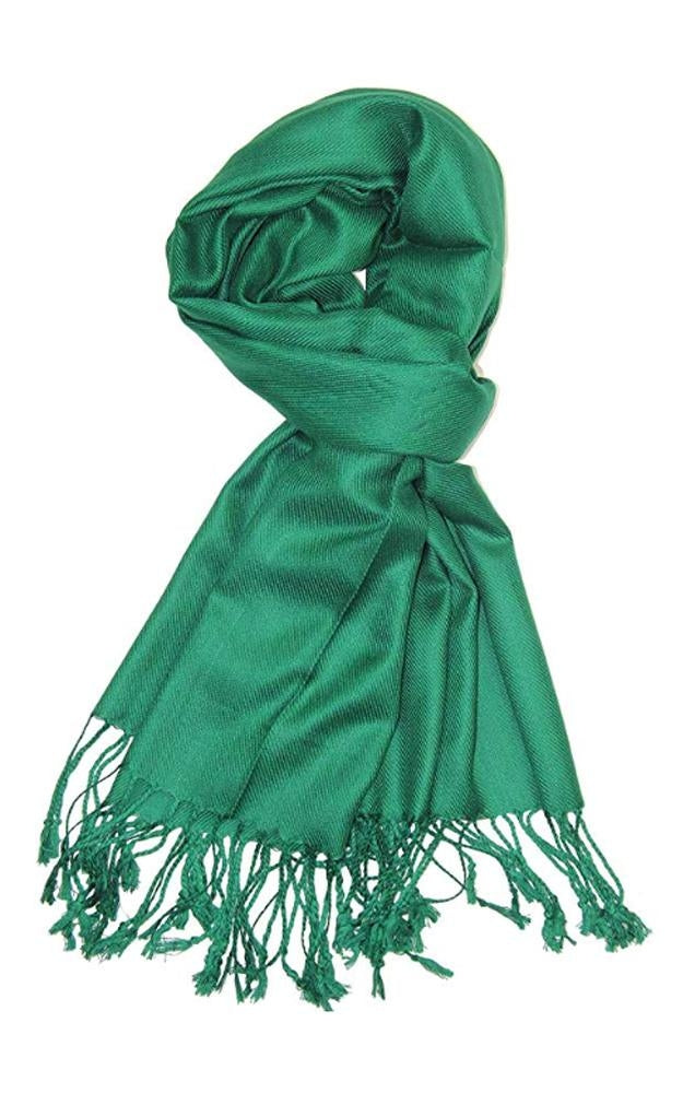 C52 - One Piece Forest Green Color Fashion Pashmina Shawl Scarf