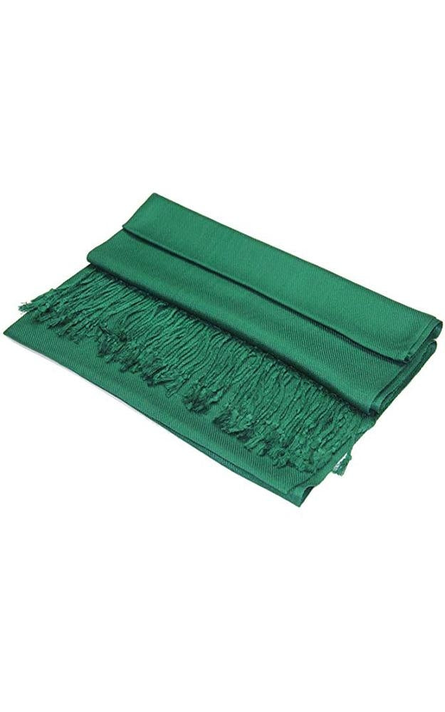 C52 - One Piece Forest Green Color Fashion Pashmina Shawl Scarf