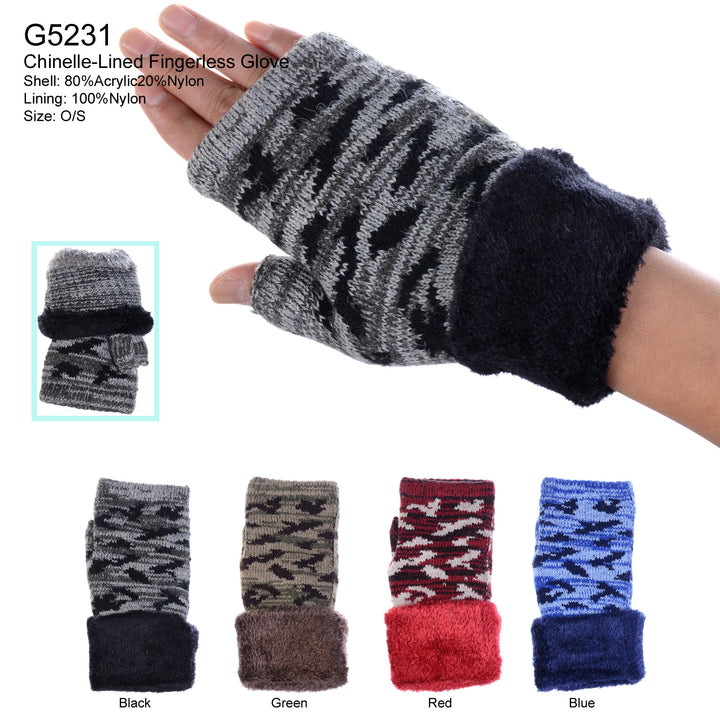 G5231 - One Dozen Ladies Handwarmer Gloves