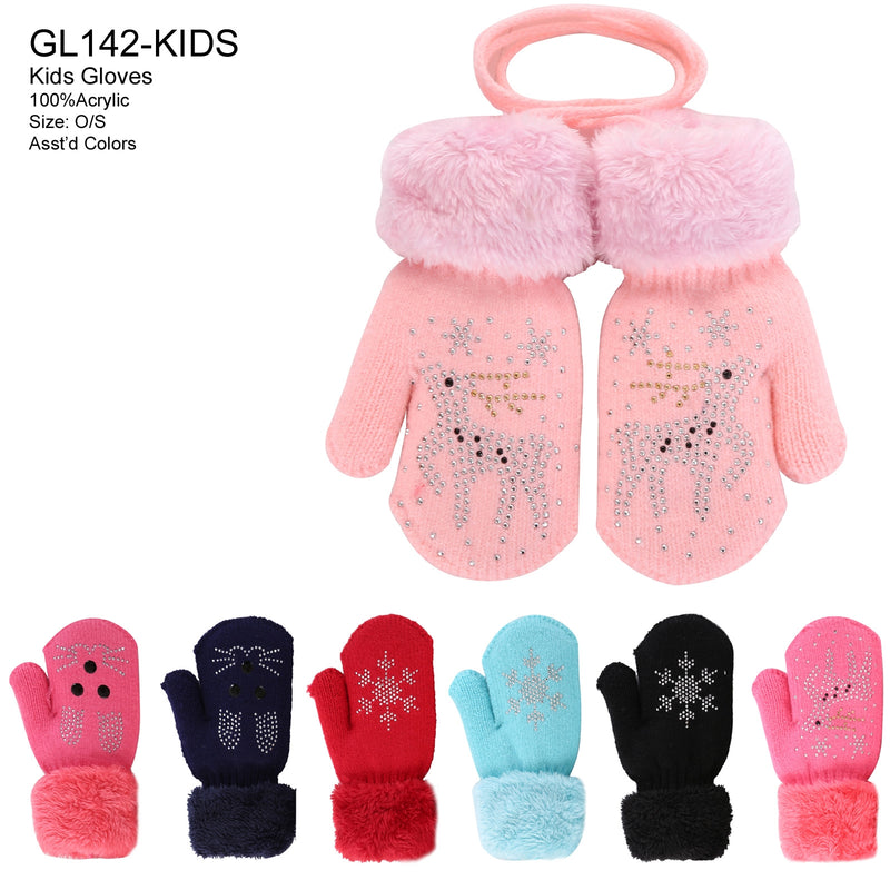 GL142 - One Dozen Kids Mitten Gloves
