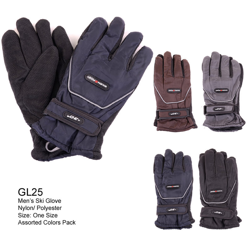 GM25 - One Dozen Mens Ski Gloves