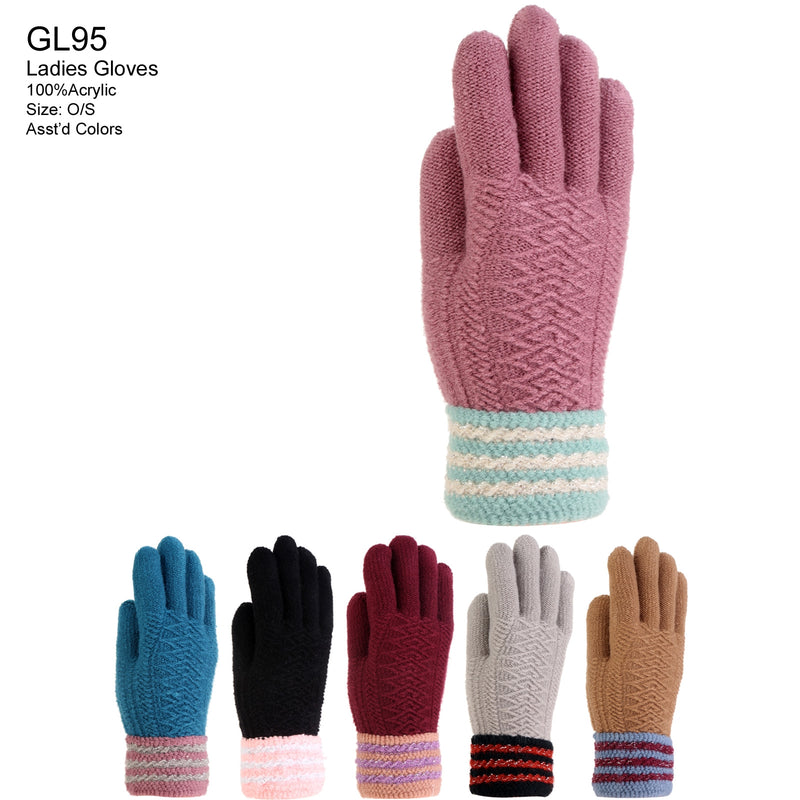 GL95 - One Dozen Ladies Glove w/ fur lined