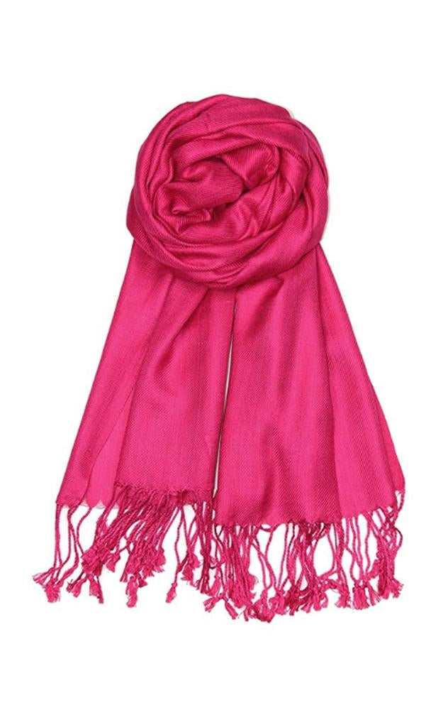 C62 - One Piece Hot Pink Color Fashion Pashmina Shawl Scarf
