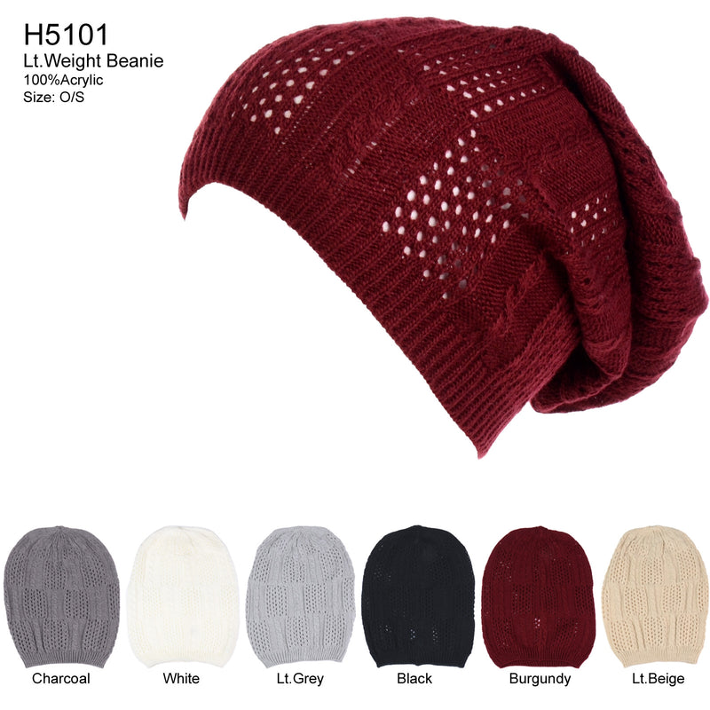 H5101 - One Dozen Unisex Beanie Hats