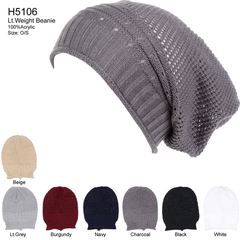 H5106 - One Dozen Unisex Beanie Hats