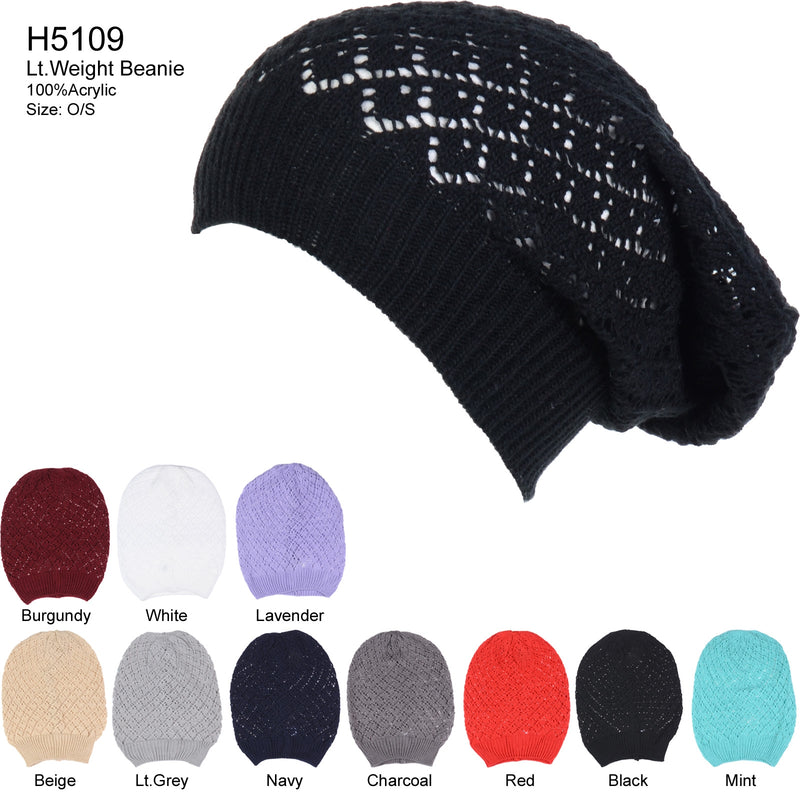 H5109 - One Dozen Unisex Beanie Hats