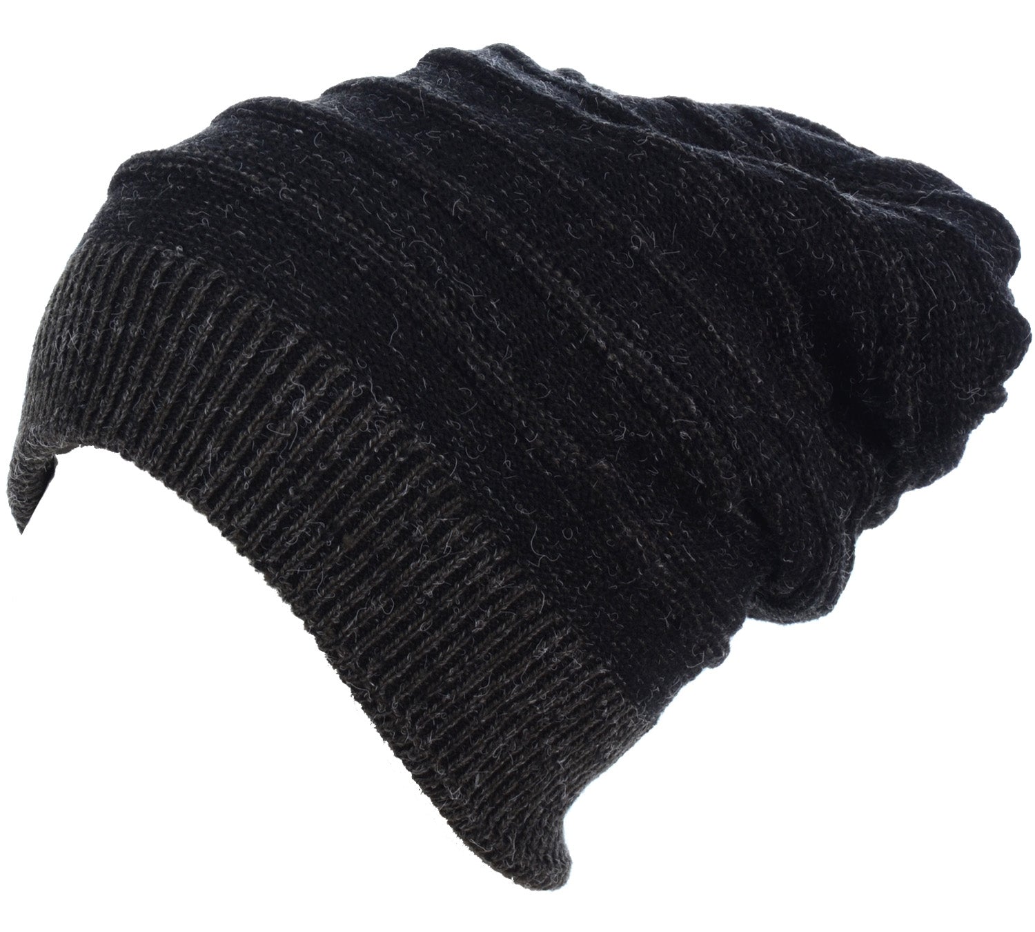 H5213 - One Dozen Solid Stripe Slouchy Autumn Mid Weight Beanie