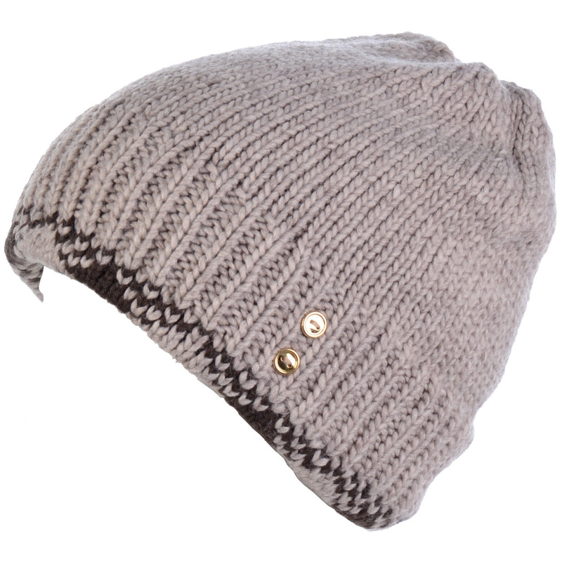 H5214 - One Dozen Plaid Trim Lined Winter Beanie Hat