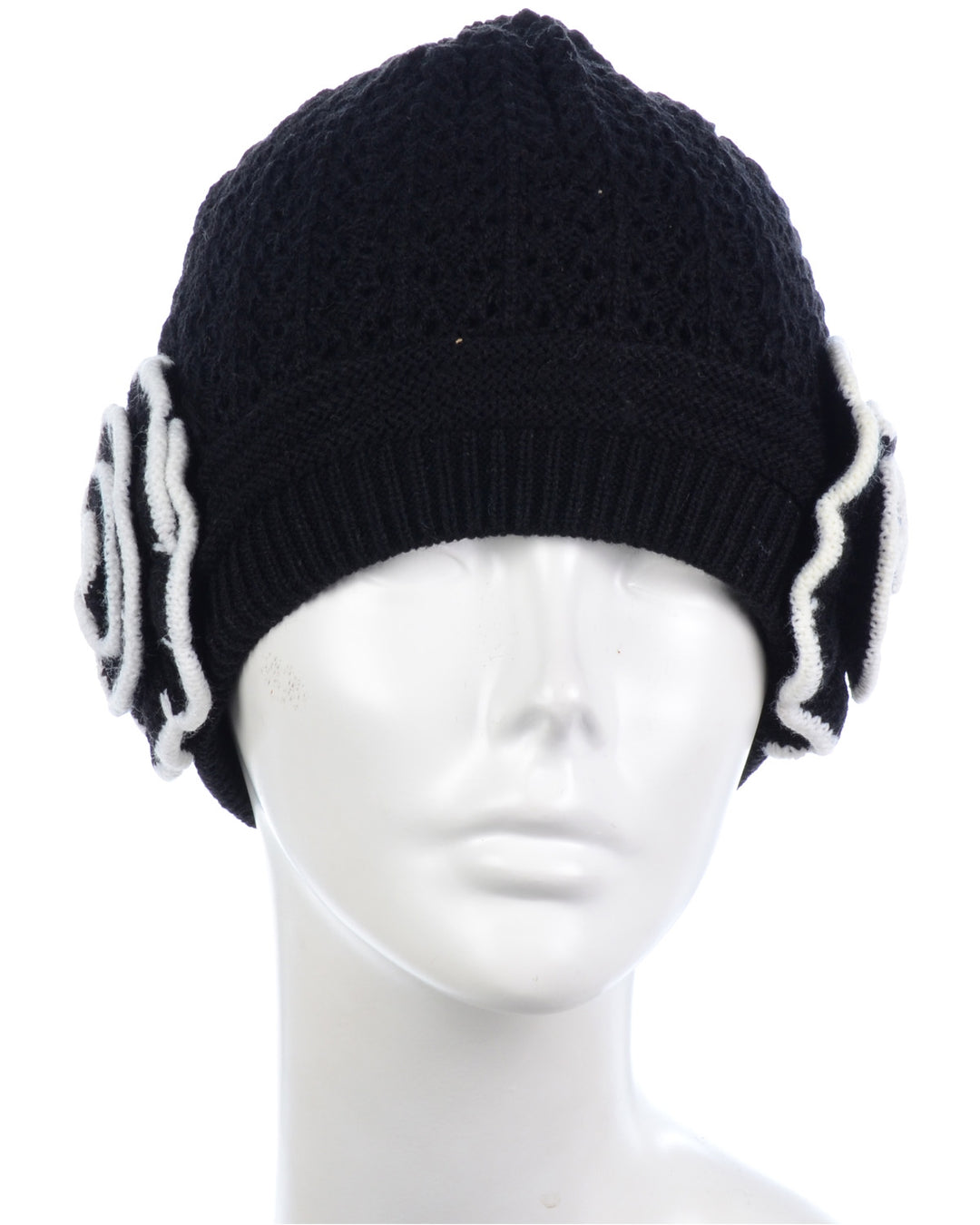 H5247 - One Dozen Double Layer Winter Beanie Hat with Plush Fur Cuff