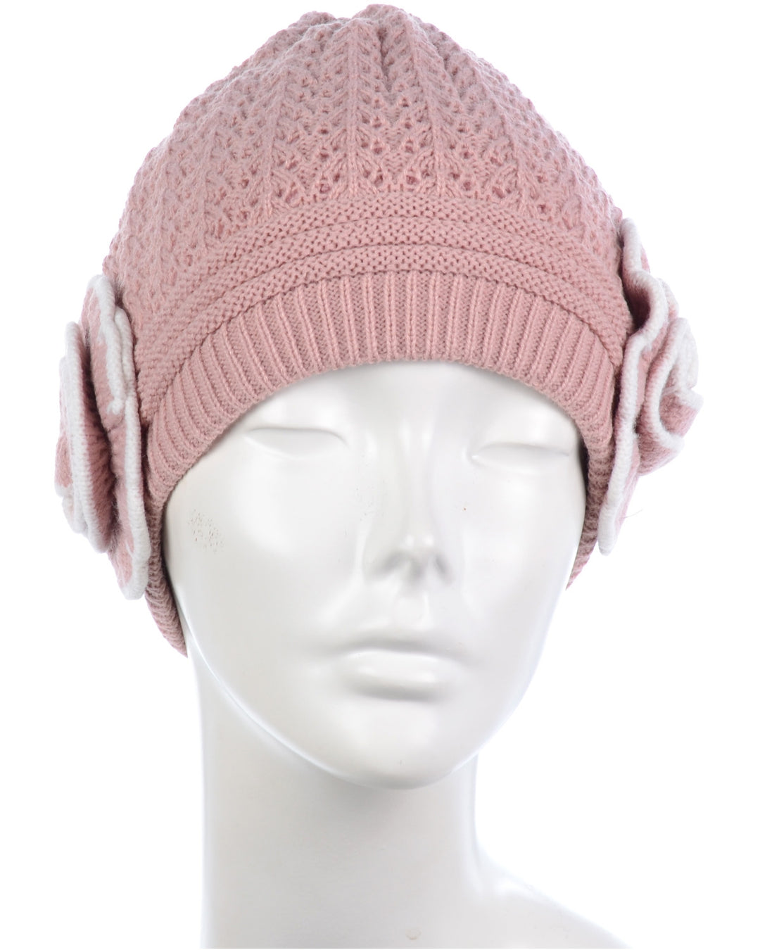 H5247 - One Dozen Double Layer Winter Beanie Hat with Plush Fur Cuff