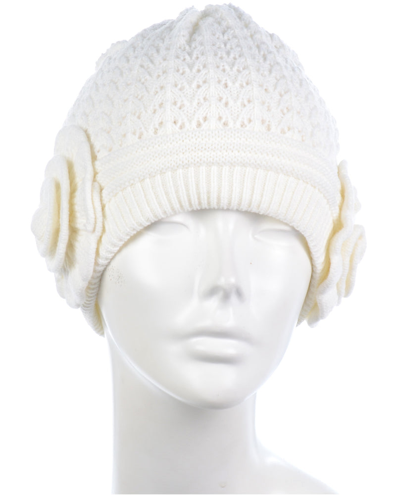 H5247 - One Dozen Double Layer Winter Beanie Hat with Plush Fur Cuff