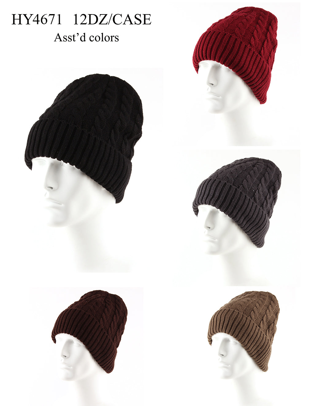 HY4671 - One Dozen Unisex Hats