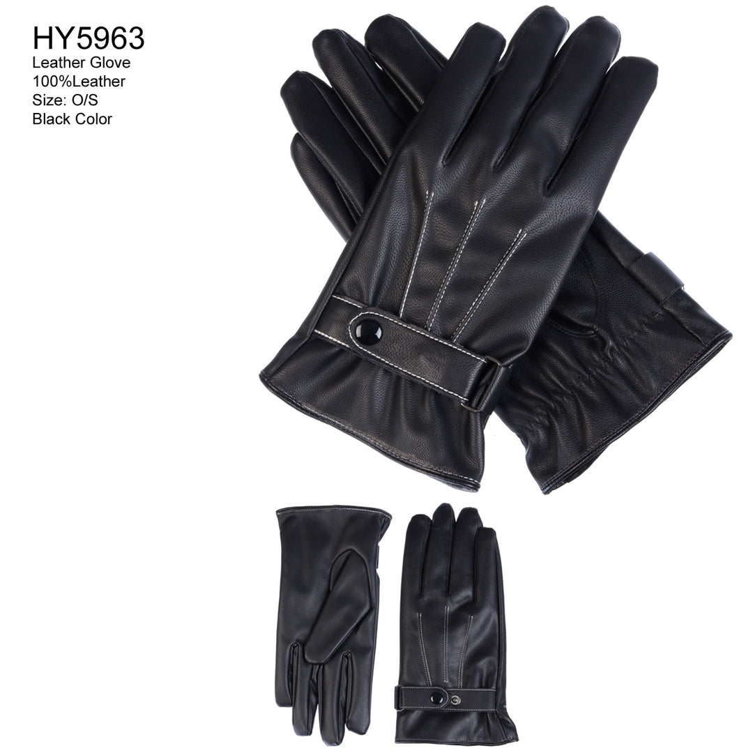 HY5963 - One Dozen Mens Leather Gloves