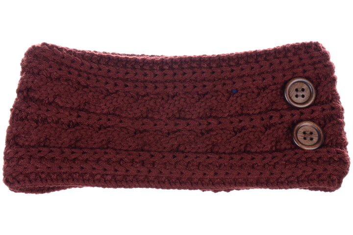JB710 - One Dozen Cable Knitted Fuzzy Lined Ear Warmer Headband