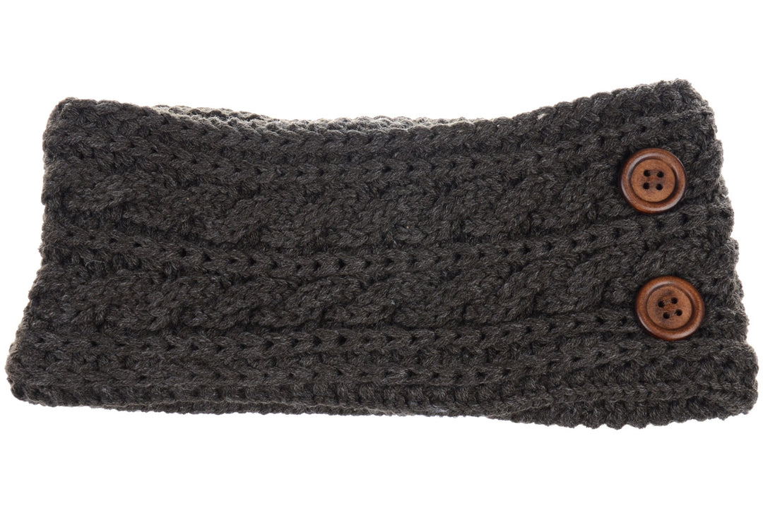 JB710 - One Dozen Cable Knitted Fuzzy Lined Ear Warmer Headband