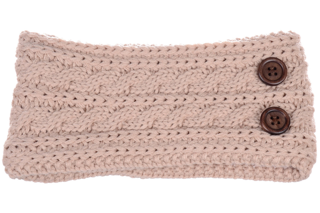 JB710 - One Dozen Cable Knitted Fuzzy Lined Ear Warmer Headband