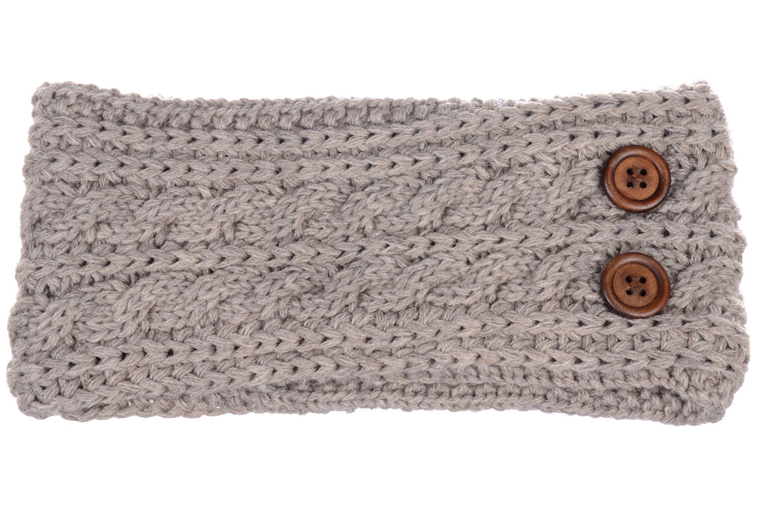 JB710 - One Dozen Cable Knitted Fuzzy Lined Ear Warmer Headband